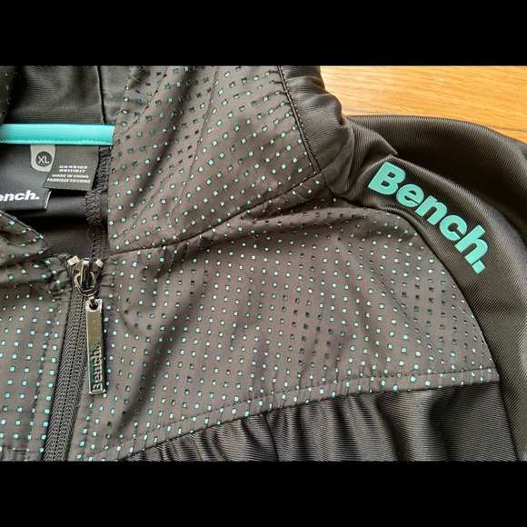 Bench XL polyester black and turquoise hooded jacket - Picture 3 of 9
